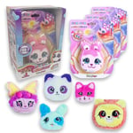 Sbabam, Funny Box Doki Doki Warm Friends, Chauffe-Mains Portable avec Animaux en Peluche, 3 pièces, Jouets pour Enfants pour Kinder - Chauffe-Mains de Poche réutilisable pour Filles Cadeau