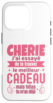 Coque pour iPhone 16 Pro Cadeau Original Chérie Saint Valentin Amour Couple Humour