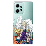 Coque pour Xiaomi Redmi Note 12 4G Officielle Dragon Ball Guerriers Saiyans pour protéger votre téléphone portable Coque en silicone transparent souple sous licence officielle Dragon Ball