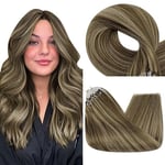 Fshine Micro Loop Human Hair Moyen Highlight Honey Blonde Extension Cheveux Naturel Loop 50cm 50g Micro Link Extension Fusion Micro Ring Extensions Extensions Loops Cheveux Humains Cheveux Doux