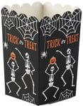 8 stk Popcornbeger med Skjelett - Trick or Treat