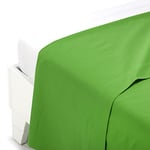 Caleffi Coton uni, Drap de Dessus, Vert, lit 1 Place et demie