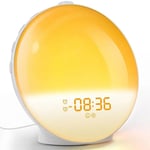 ARTINABS Sunrise Alarm Clocks, Wake Up Light with Sunrise/Sunset Simulation Dual