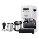 Gaggia Classic E24 Vit Espressomaskin Inkl. Baristautrustning