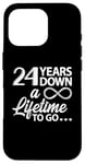 iPhone 16 Pro 24 Years Down A Lifetime To Go Cute 24th Wedding Anniversary Case