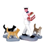 Lemax Decoration Merry Milkman & Cats, Christmas Cake Decorating Figure, 3 x Cat