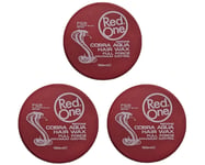 3x RedOne - Aqua Hair Wax Cobra Full Force Maximum Control 150ml