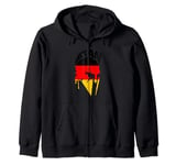 Spartan warrior German flag. Design Germany Vintage Zip Hoodie