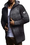 Leif Nelson Veste en tricot à capuche pour homme LN5715 - - XX-Large