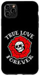 Coque pour iPhone 11 Pro Max Retro Vintage True Love Forever Skull and Flower Memento Mori