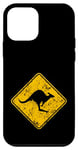 Coque pour iPhone 12 mini Panneau de signalisation kangourou vintage Australie Aussie Roo pour adultes et enfants