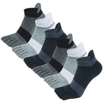 FEOYA Chaussette Homme 39-42 Coton à Doigts Séparés Chaussettes avec Orteils Chaussette Five Fingers Chaussettes de Randonnée Style A4