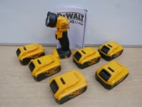 DeWalt DCB184 18V 5 AH XR Li-Ion Batteries x 6 + FREE  DCL040 Torch