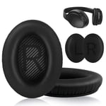 Replacement Bose Quiet Comfort 35 Ear Pads Cushions Earpads Accessories for Bose QC 35 /35II Made of Protein Leather Memory Foam (Black)