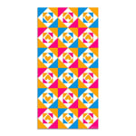 Tapis Vinyle Agatha Ruiz de la Prada Coeurs Bleus et Roses 200x200 cm - Tapis pour Cuisine, Bureau et Salon en PVC