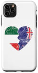 iPhone 11 Pro Max New Zealander Italian Flags Heart | Italy New Zealand Roots Case