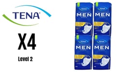 TENA Men Level 2 Incontinence Pads - 4 Packs of 20 (80 Pads)