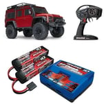 Traxxas 82056-4 TRX-4 Land Rover Defender 1/10 Robot Tqi + TRX 3S Jeu Rouge