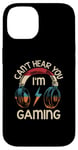 iPhone 14 Vintage Gamer Idea Can't Hear You I'm Gaming Case