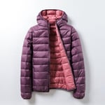 (xxxL-Purppura Pink2)Kaksipuolinen talvi Ultrakevyt ja lämmin Parka-takki Naisten hupullinen valkoinen ankkauntuvatakki Pitkähihaiset takit ja takit naiset