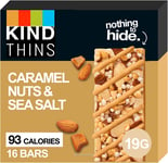 KIND Thins, Gluten Free Snack Bars, Caramel Nuts & Sea Salt, High Fibre, Healthy