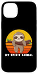 Coque pour iPhone 14 Plus Sloth Is My Spirit Animal, Funny Sloth, Kidd's Silly Sloth