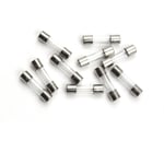 10pcs Glass Tube Fuse 0.05a 50ma F0.05a 250v Quick Fast Blow 5mm One Size