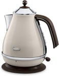 De'Longhi Vintage Icona KBOV3001BG Kettle - Pastel Cream and mahogany Creme 