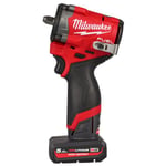 Milwaukee M12 FCIWF38G3-502X Mutterdragare med batteri och laddare