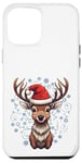 iPhone 12 Pro Max Cute Reindeer Christmas X-Mas Santa 02 Case