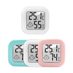 Thermometre Hygromètre,Thermometre Interieur Hygromètre Interieur Digital Mini Thermometre Maison Pour Intérieur Terrarium Chambre Bebe Couveuse Cave(2 Blancs + Rouges + Bleus)