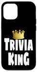 Coque pour iPhone 12/12 Pro Gagnant de la couronne de Funny Trivia King Night Game Player Lover