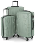 Suitline - Set de 3 Valise Bagages Rigide, (S, M, L), Bleu Piscine