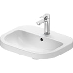 Duravit D-Code bowle med kranhull og overløp, 550 x 440 mm