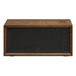 JAZ SBS Fusion Enceinte Vintage sans Fil, Enceinte rétro en Bois avec Haut-Parleur, boîte à Musique pour clé USB, Micro SD avec Prise AUX 3,5 mm, câble de Chargement Inclus