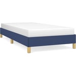 Lit adulte-90x190 cm, Cadre de Lit, Lit Simple Bleu 90x190 cm, Tissu Maison Chic JKF874201