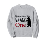 Grandpa of the Wild One Lumberjack Forest Baby 1st Birthday Sweatshirt