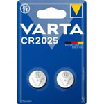 Varta CR2025- batteri, 3 V, 2 st, lithium