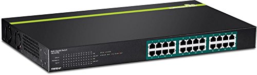 TRENDnet 24-Port Gigabit PoE+ Switch, TPE-TG240G, 24 x Gigabit PoE+ Ports, 370 W Power Budget, 48 Gbps Switch Capacity, Rack Mount Kit Included, Ethernet Network Switch, Metal