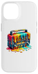 Coque pour iPhone 14 Dripping Paint Art Radio Vintage Radios Antiques