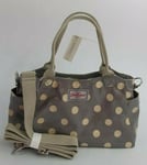 Cath Kidston Mini Day Bag Button Spot Grey Colour With Tag