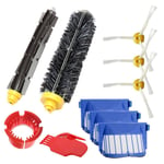 10 pcs Kit d'entretien pour iRobot Roomba avec brosses et filtres - Série 500 600 585 595 620 630 650 660 680 690