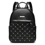 Backpack,MUzoo Femmes Voyage Sac à Dos Rivet Rucksack Faux Cuir imperméable Daypack école légère Sacs à bandoulière British européen et américain Sac à Dos Simple Sac à Dos Fashion s