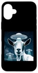 Coque pour iPhone 16 Plus Costume de chèvre en peluche de chèvre pour enfants avec selfie avec ovnis