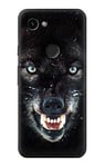 Black Wolf Blue Eyes Face Case Cover For Google Pixel 3a