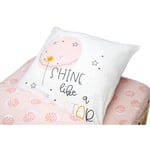 Bleu Calin - Rechange Caradou® Parure de lit enfant rose sans couette motif princesse shine 90x190cm Rose