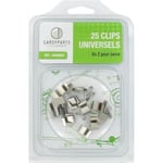 Jeu de 25 clips universels en Z pour le soutient des vitres ou plaques de polycarbonate d'une serre