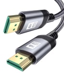 Cable Hdmi 2.1 8K 2M Ultra Hd 48 Gbps Ethernet High Speed 8K @ 60 Hz,4K @ 120 Hz,Hdcp 2.2 & 2.3,D Olby Vision,3D,Vrr,Compatible Avec Ps5/4/3,8K Gaming,Tv,Lecteur Blu-Ray,Projecteur