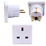 Travel Plug Adapter UK To EU Euro Europe 2 Pin Top Quality Adapter CE Approved*