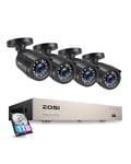 ZOSI H.265+ 8CH 5MP Lite DVR avec Caméra de Surveillance 2MP et Disque dur 1 To